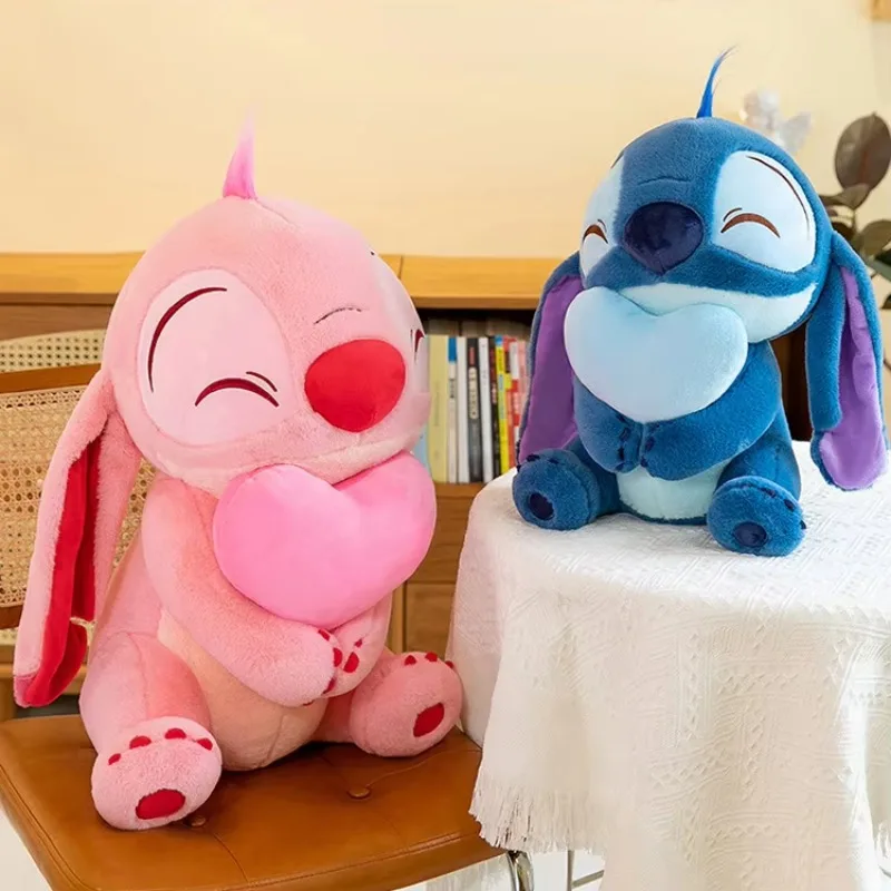 80cm Large Big Size Disney Lilo& Stitch Hug Series Anime Plush Stuffed Doll Room Plushies Pillow Ornaments Children Holiday Gift