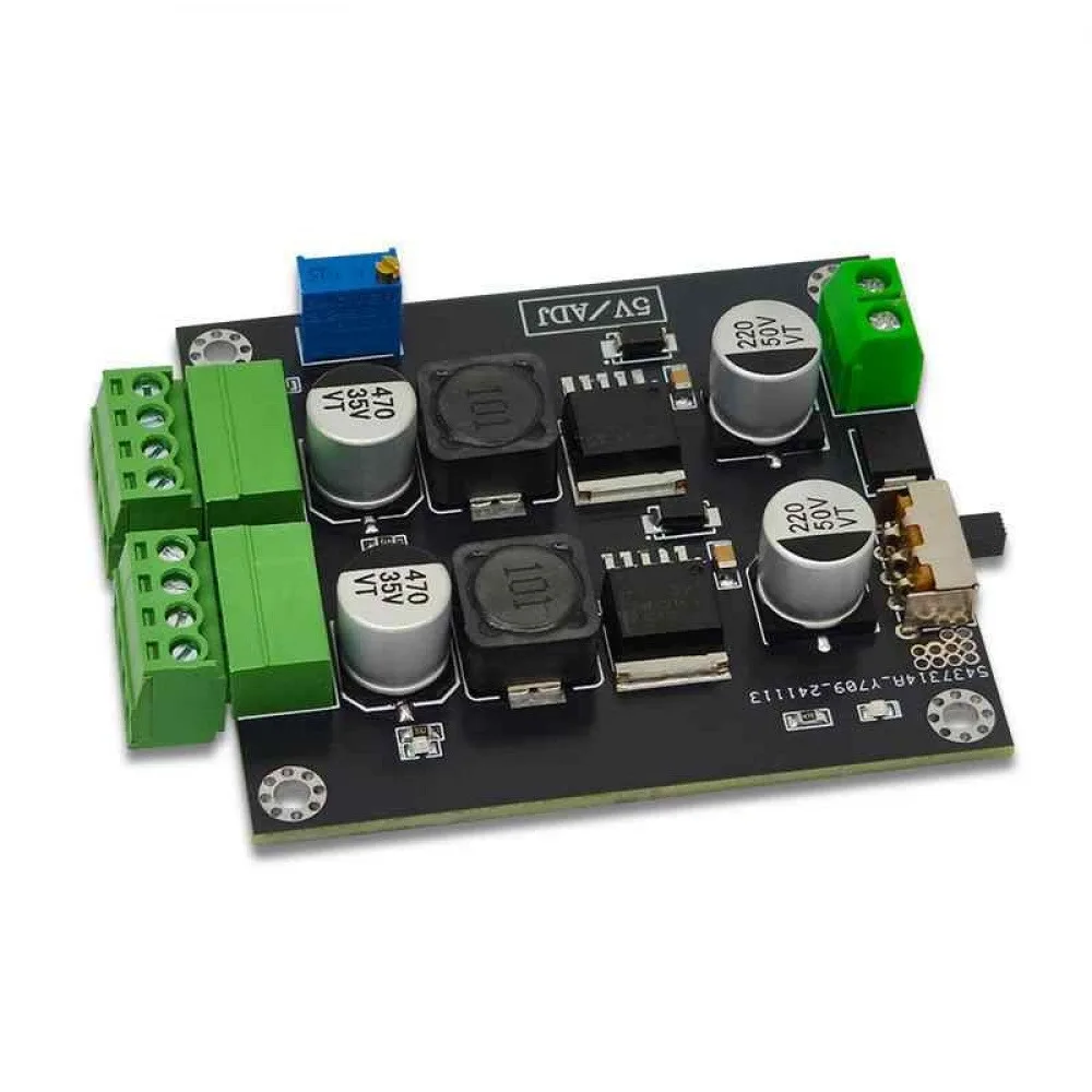 2-Channel Adjustable Step-Down Power Supply Module DC-DC Converter 5V/ADJ Adjustable Step-Down Power Board With Toggle Switch