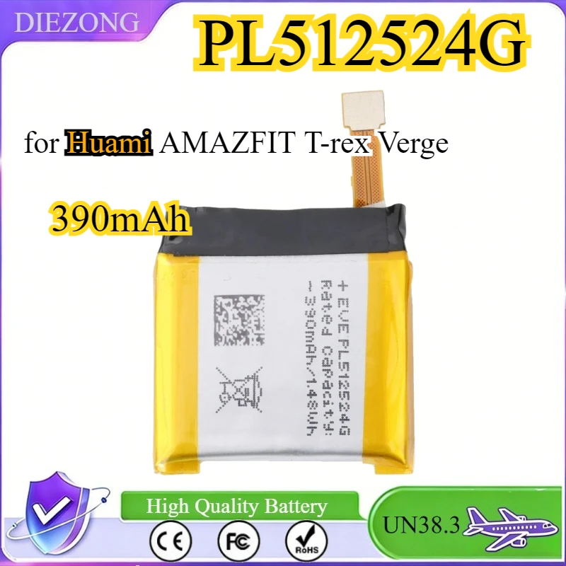 

390mAh PL512524G Replacement Battery Suitable for Huami AMAZFIT T-rex Verge