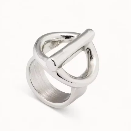 2024 New Edition UNO DE 50 Fashion Silver Plated Gold Charm Ring Niche Jewelry Gift