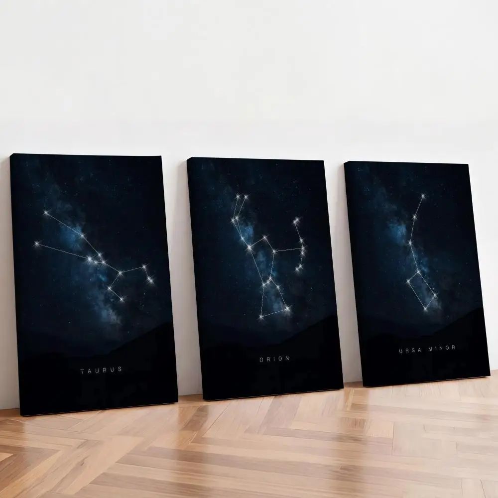Sagittarius Orion Aquarius Gemini Taurus Pegasus Space Constellations Painting Calligraphy Inner Frame Painting Perfect For Livi