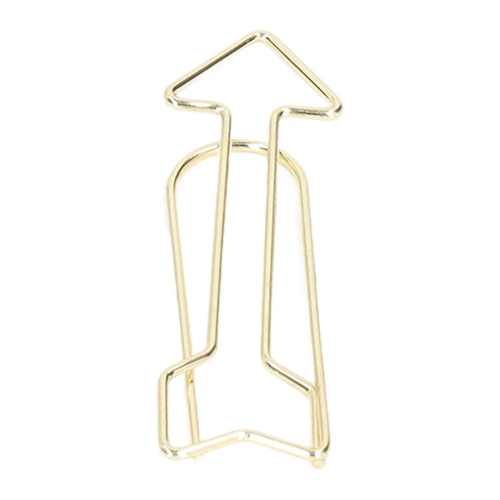 100Pcs Arrows Pattern Funny Planner Clips Electroplating 45*12mm Metal Paperclips Anti Rust Small Size Arrowhead Paper Clips