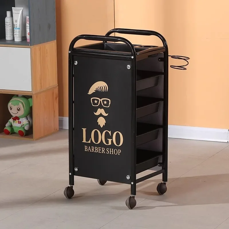 

Aluminum Trolley Eyelash Hairdresser Rollers Storage Cart Furniture Beauty Salon Nail Luxury 3-speed Station Rolling Utility Bar