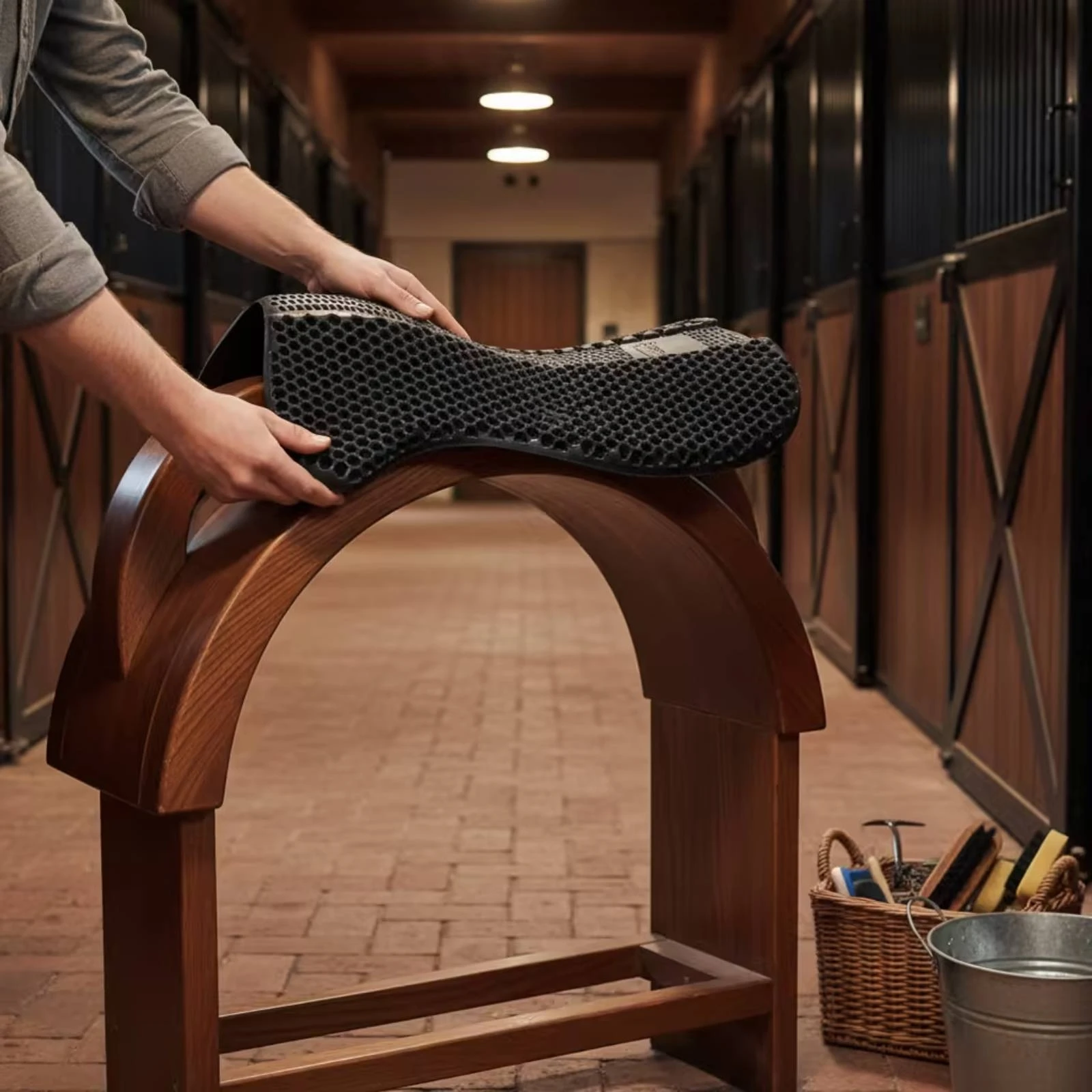 silicone-saddle-pad-ergonomic-saddle-pad-with-honeycomb-design-tack-perforated-ventilated-for-equestrians-horseback-riding