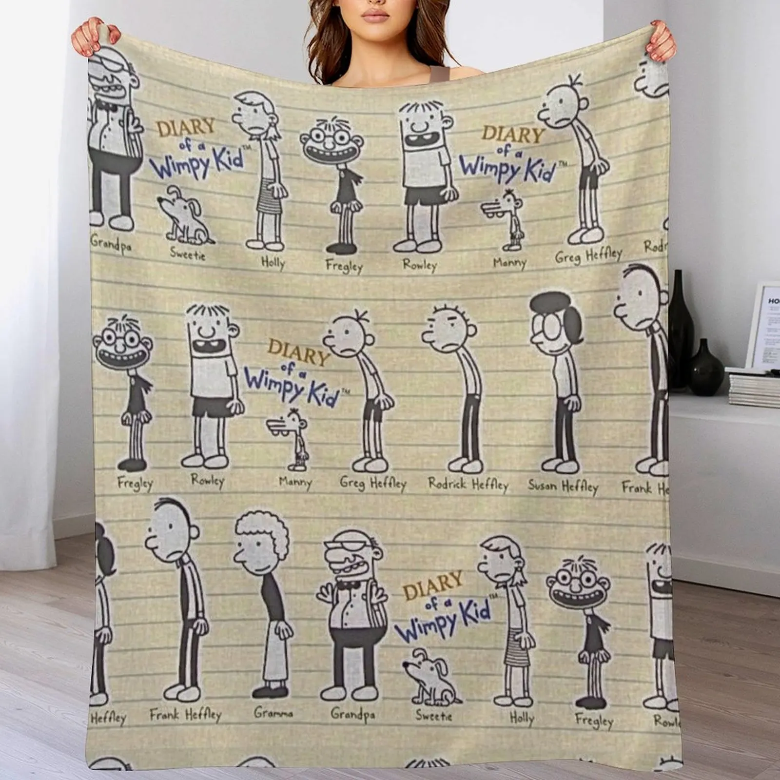 Diary of a wimpy kid (cast) Throw Blanket