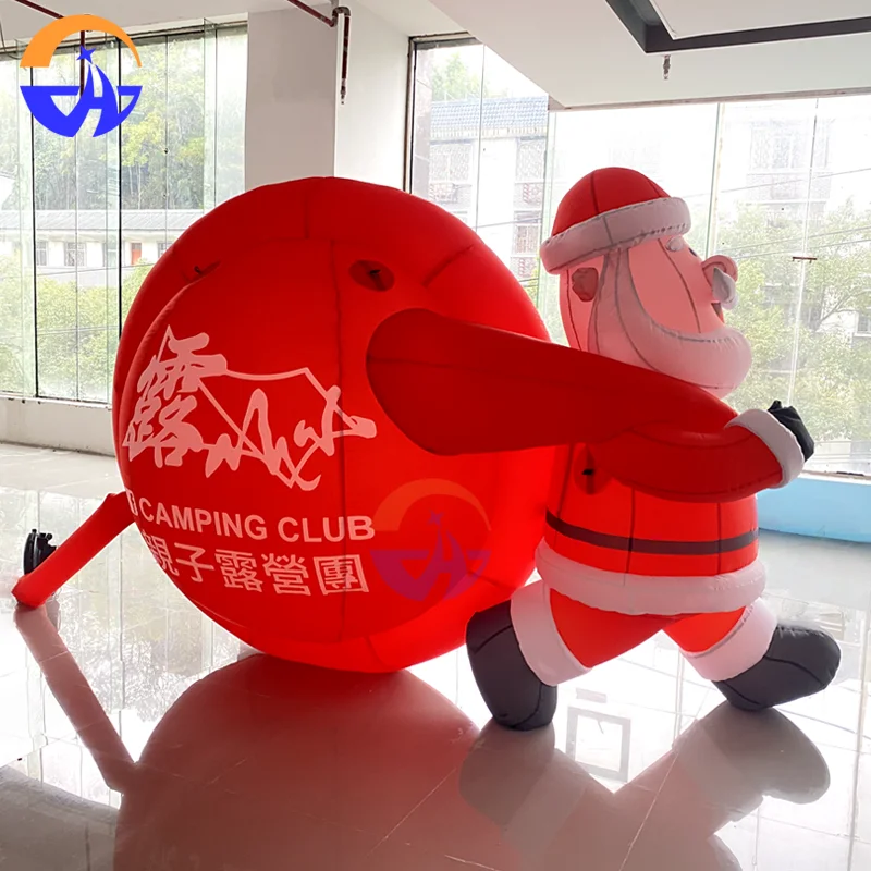 Modelo inflável de Papai Noel - evento de quintal ao ar livre de Natal e adereço de decoração de festas
