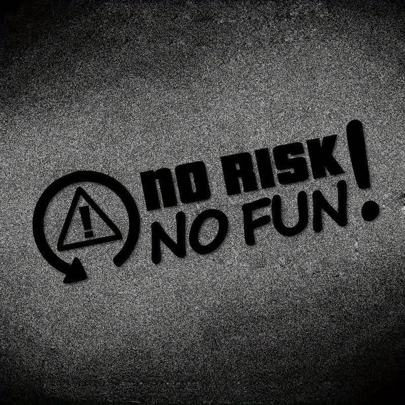 Creative Laser Sticker No Adventure No Joy, Waterproof Scratch Resistant Decal for Car Body Bumper Door Decor