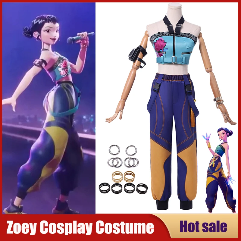 

Anime Team KPop Demon Hunters Role Play Uniform Sexy Stage Hunters Zoey Cosplay Costumes Women Girls Carnival Party Outfit