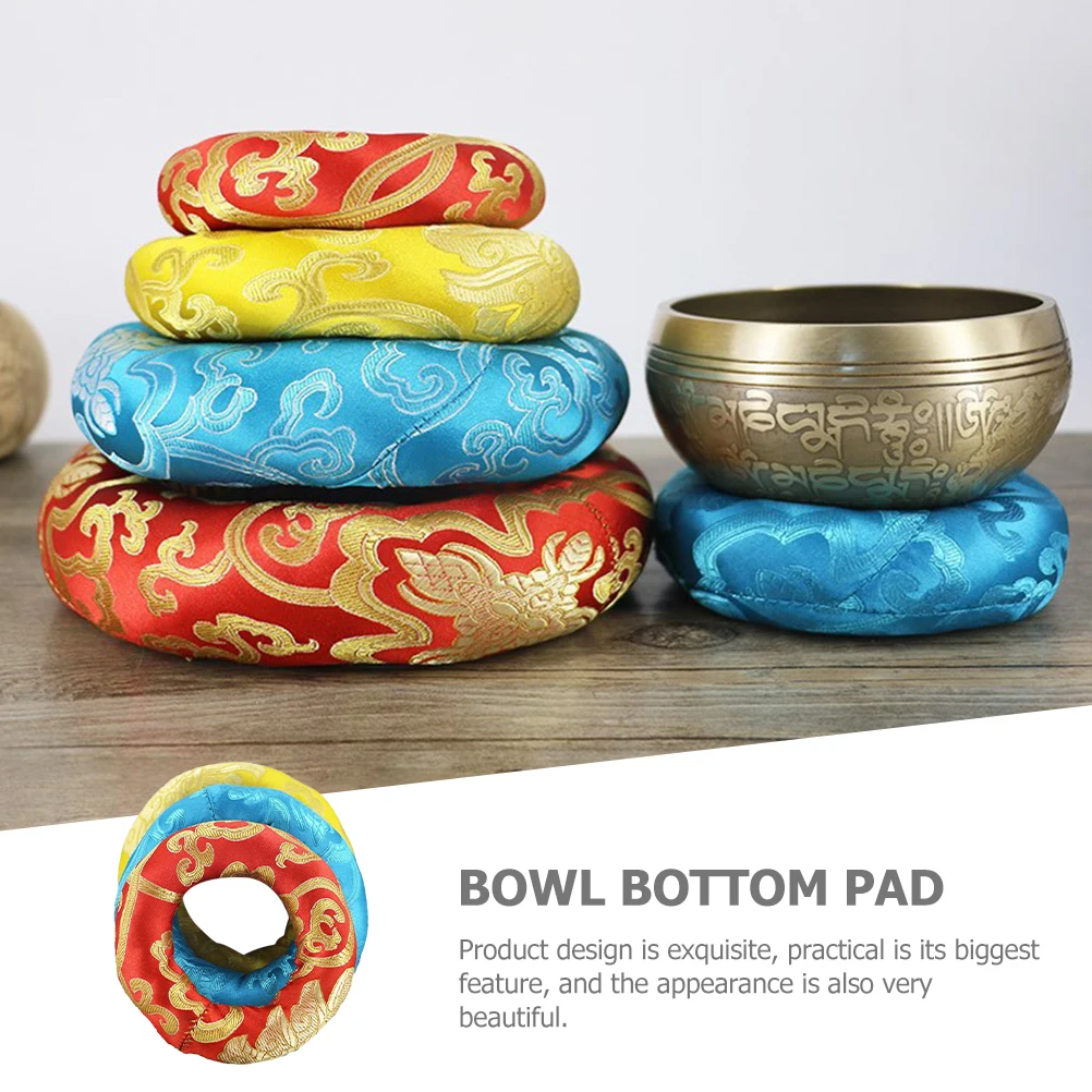 

Bowl Mat Buddha Sound Cushion Mindfulness Pad Cotton Prayer Bowls Bronze Singing