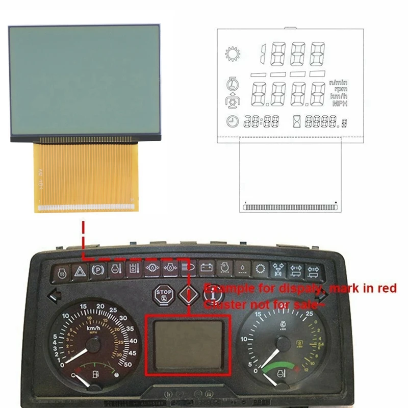 2X Tractors Instrument Cluster Repair LCD Display For JOHN DEERE MASSEY FERGUSON