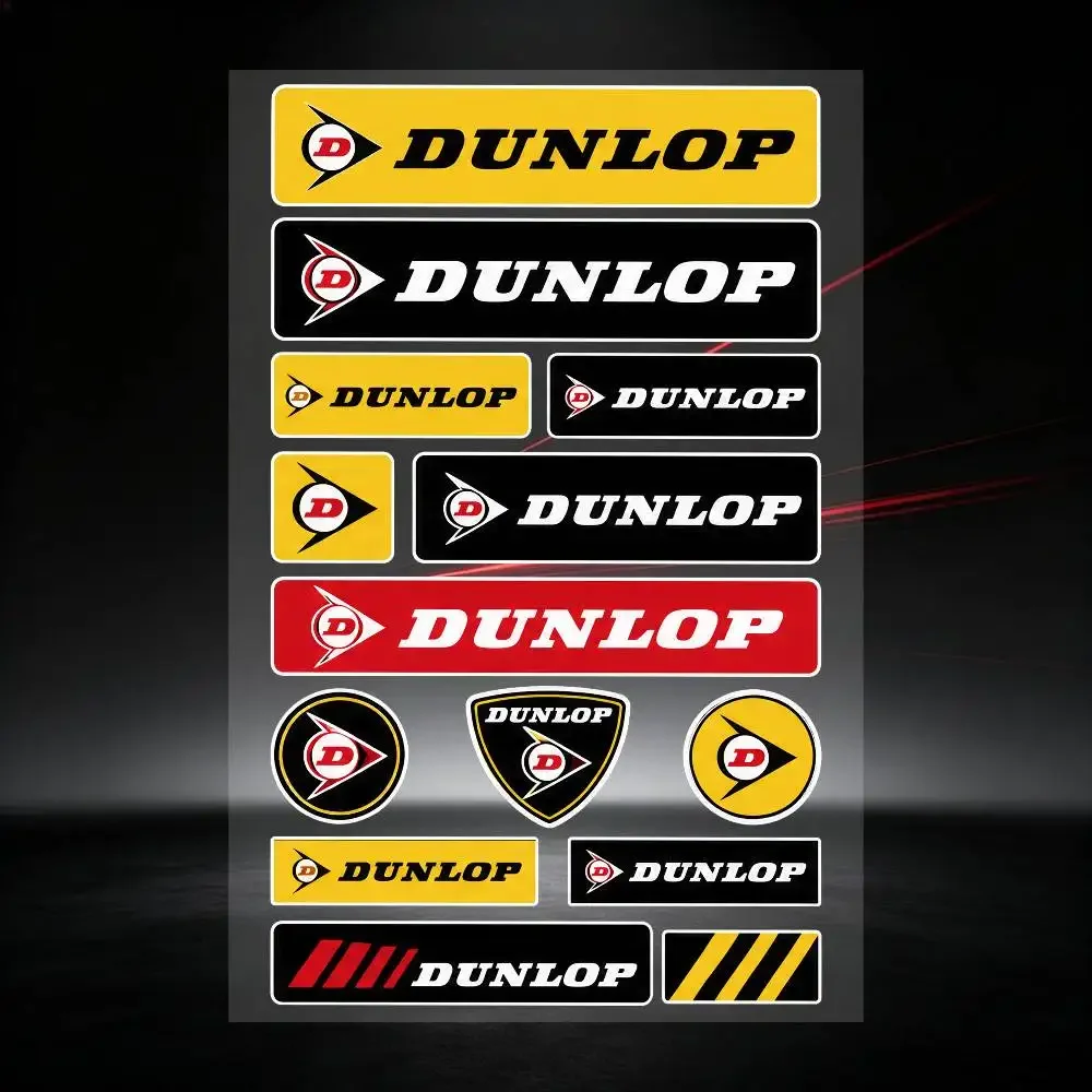 Dunlop Durable Waterproof Reflective Decor Sticker Scratch Cover For Motorcycle Car Helmet Fridge Accessories