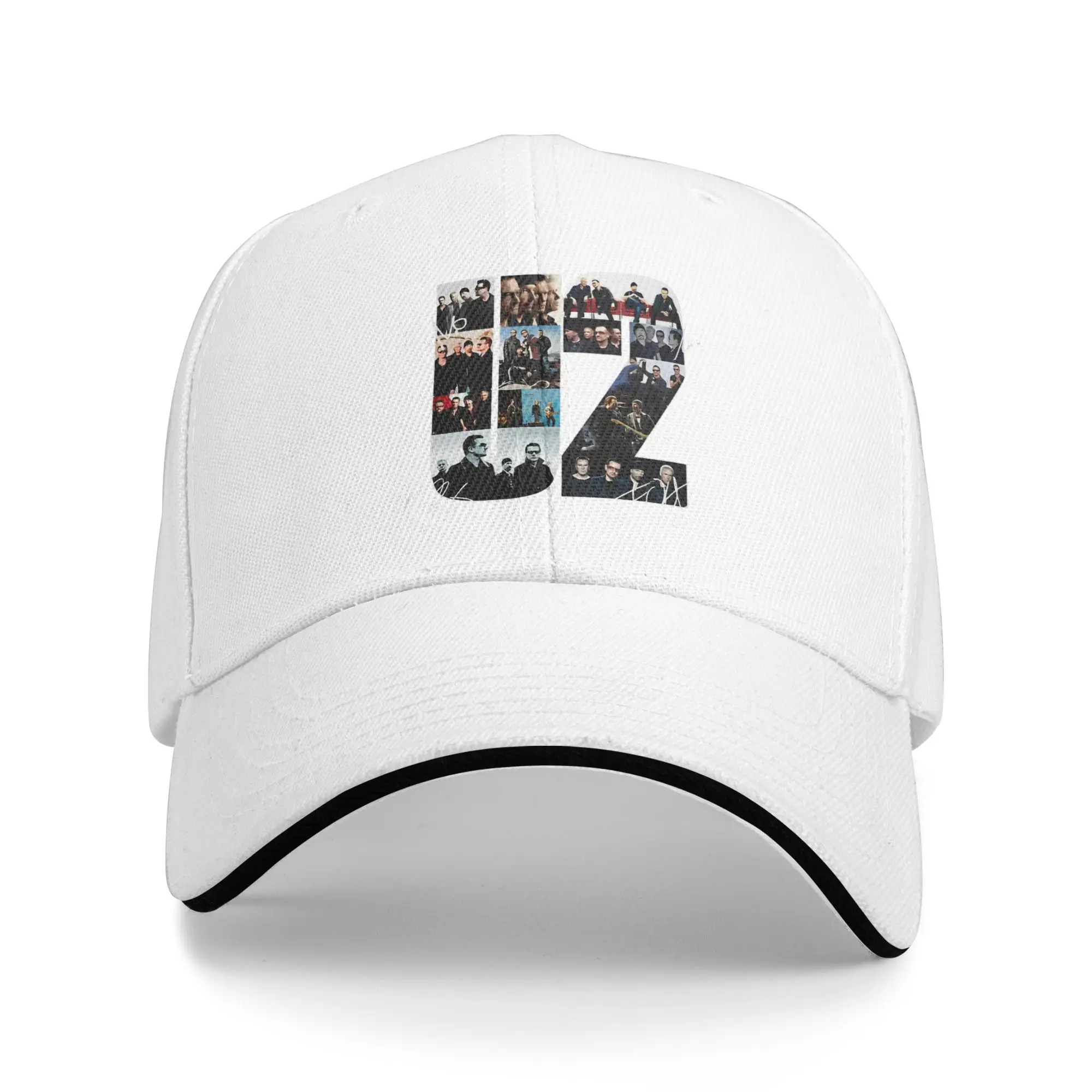 U2 Rock Band Signatures Baseball Cap  Casual Couple Women Trucker Hat Sun Visor Print Outdoor Sport Baseball Caps