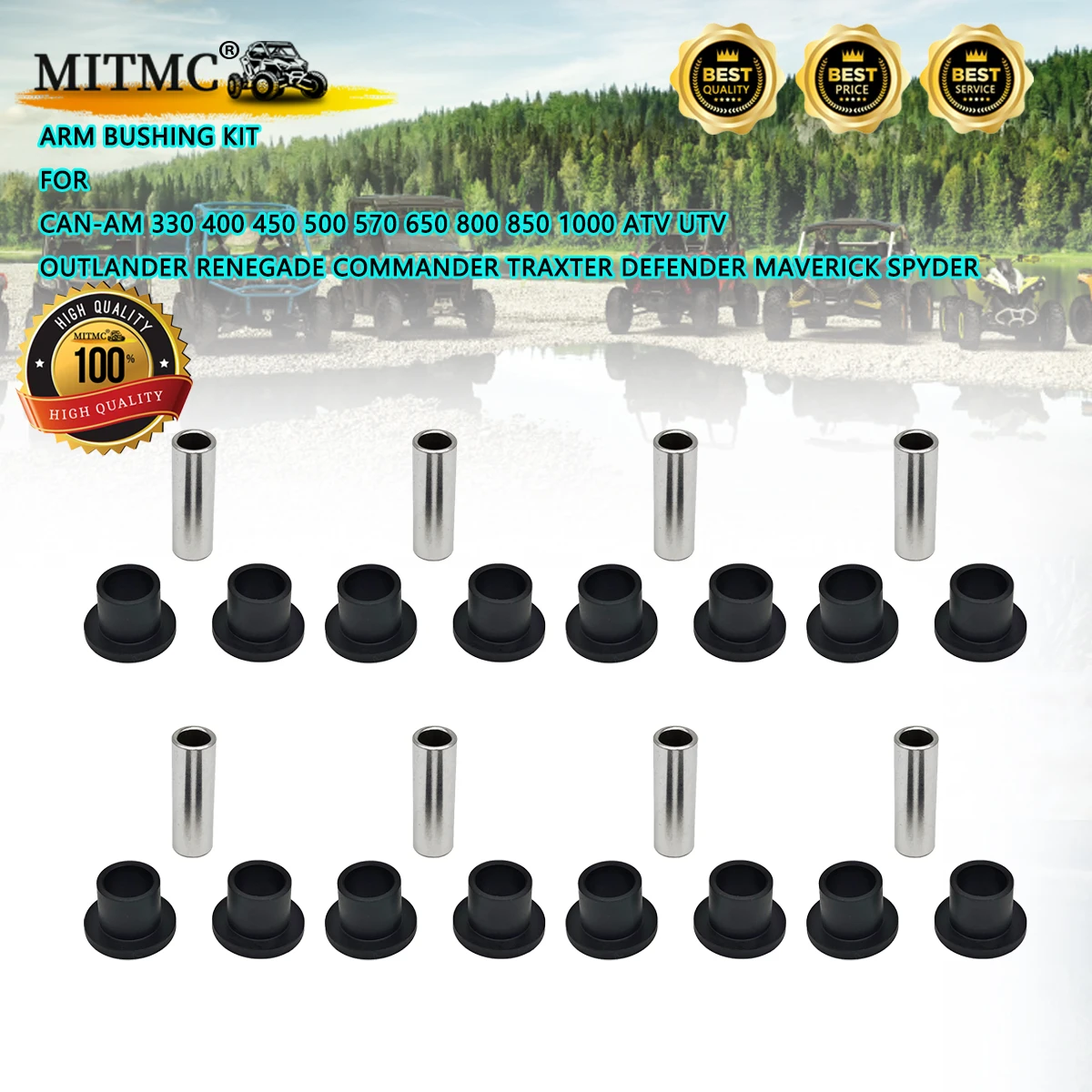 

Комплект втулок рычага для Can * Am 330 400 450 500 570 650 800 850 1000 Outlander Renegade Commander Traxter Defender Maverick ATV UTV