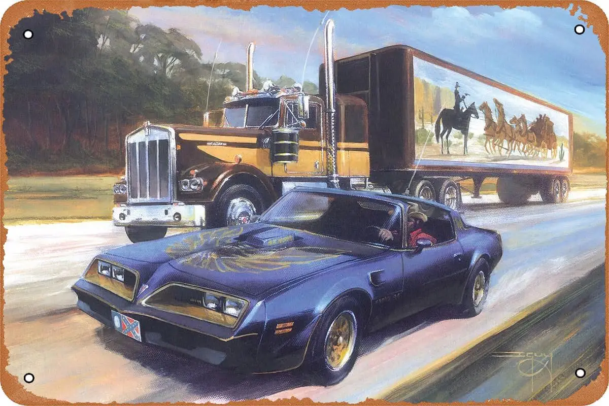 Smokey and the Bandit Funny Movie Poster Retro Metal Sign for Bar Man Cave Office Garage Home Wall Decor Gift Vintage Tin S sign