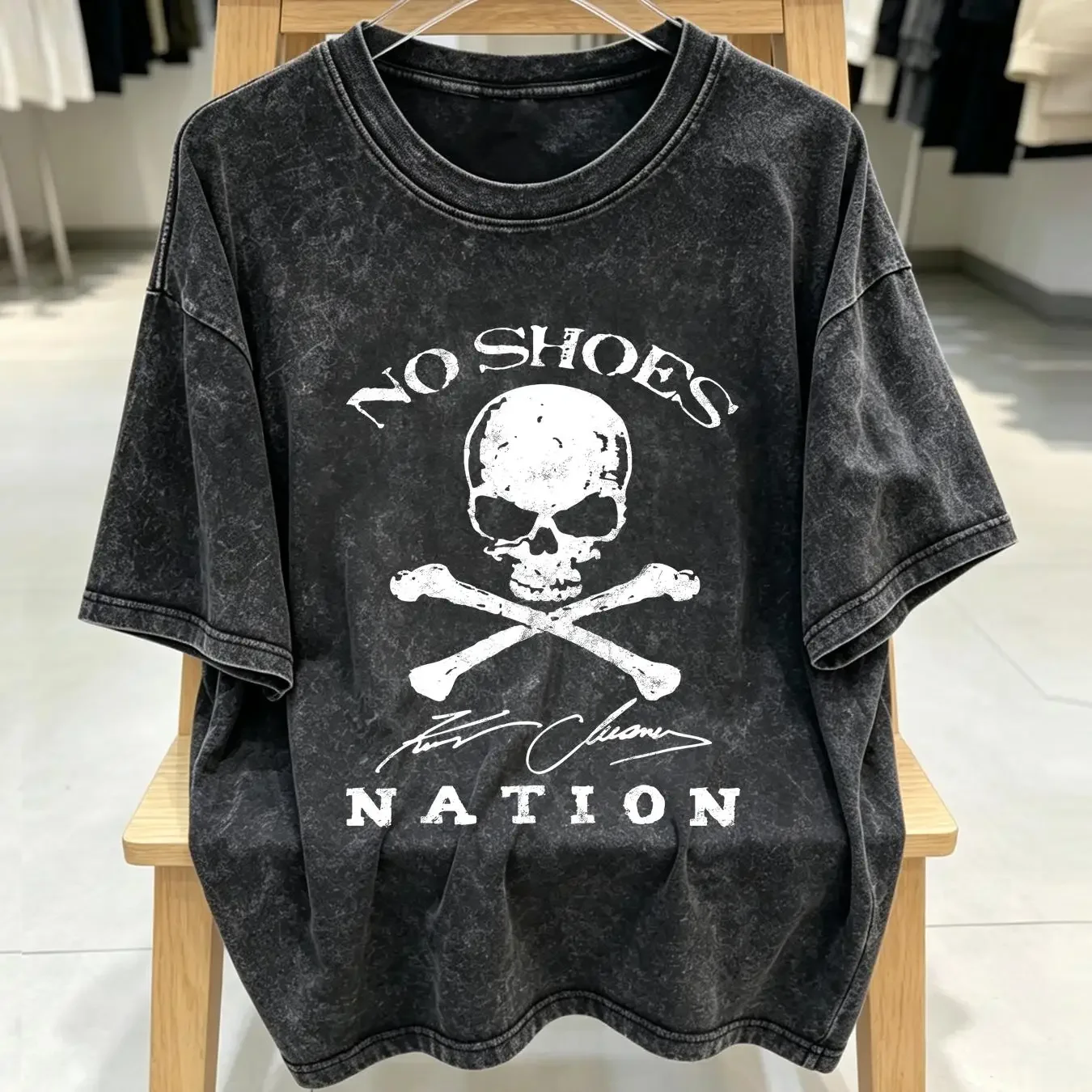 washed T Shirt Kenny Chesney No Shoes Nation vintage Washed designer clothes streetwear Stretched Slightly Versatile