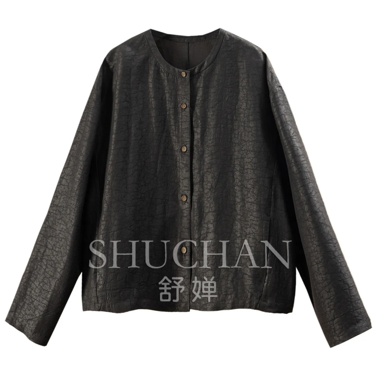 100% Natural Silk Turtle Crack Fragrant Cloud Yarn Jacket Shirt Women's 12X0 Abrigos Mujer Invierno 2026