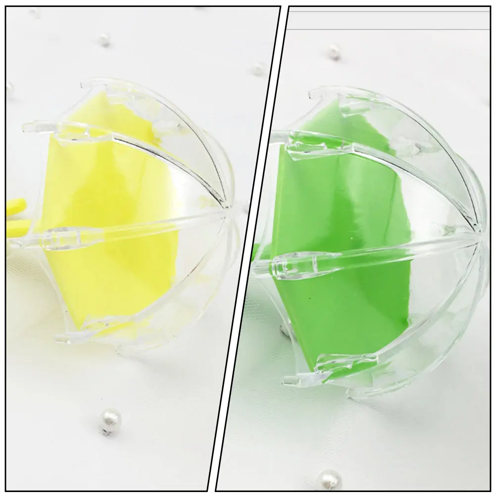 

6Pcs False Eyelash Boxes Creative Umbrella Shaped Compact Portable Eyelash Storage Organizer Case Girl Eyelashes Box