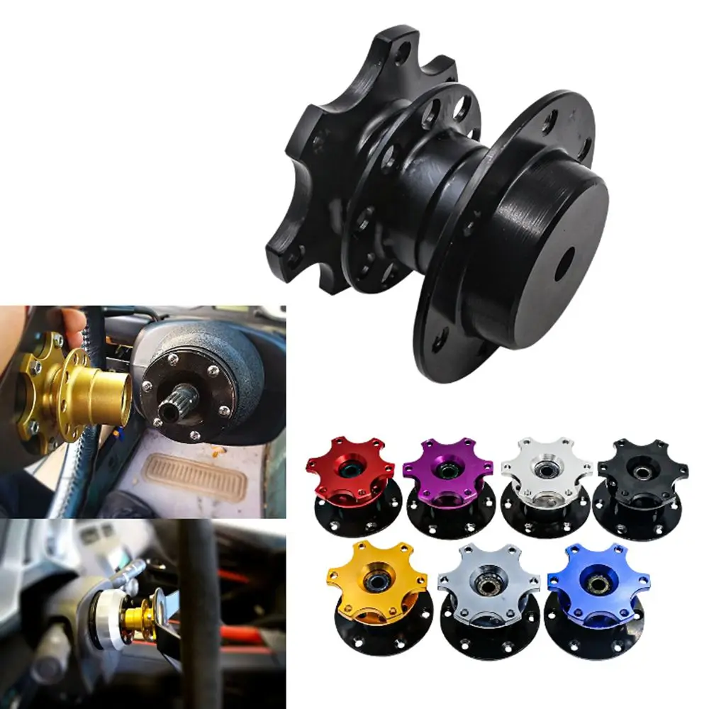 Universal Steering Wheel Quick Release Hub Boss Kit Wheel Hub Adapter For 6 Hole Steering Wheel Hub
