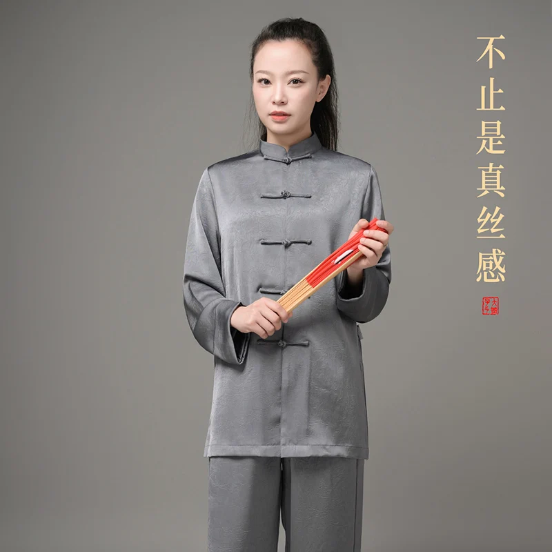 Zen Acetate Tai Chi Suit, New Premium Upgraded Unisex Uniform for Chinese Style Martial Arts Practice 3