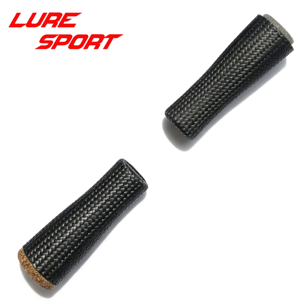 Proton 2pcs Carbon Fiber Weaving 75mm with Rubber Butt Grip 76 84 100mm Handle Grip Rod Building Component Rod Repair DIY Blank
