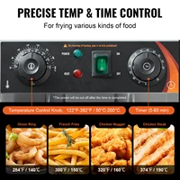 SucceBuy 12L Electric Deep Fryer w/Dual Removable Tanks Commercial Countertop Fryer for Chicken French Fries Frying Chips 4