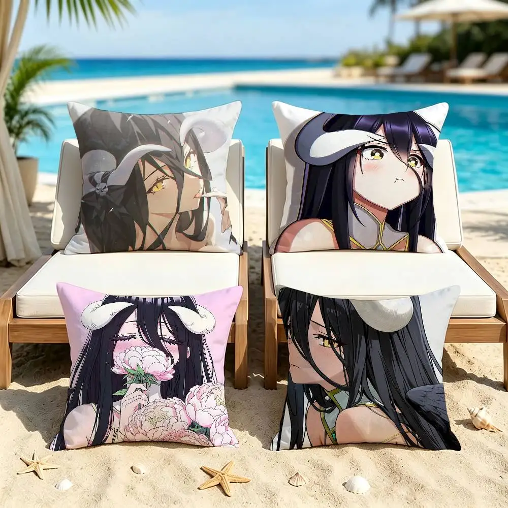 Overlord Albedo  Double-Sided Printed Cushion Cover Bedroom Bedside Sofa Pillow Case