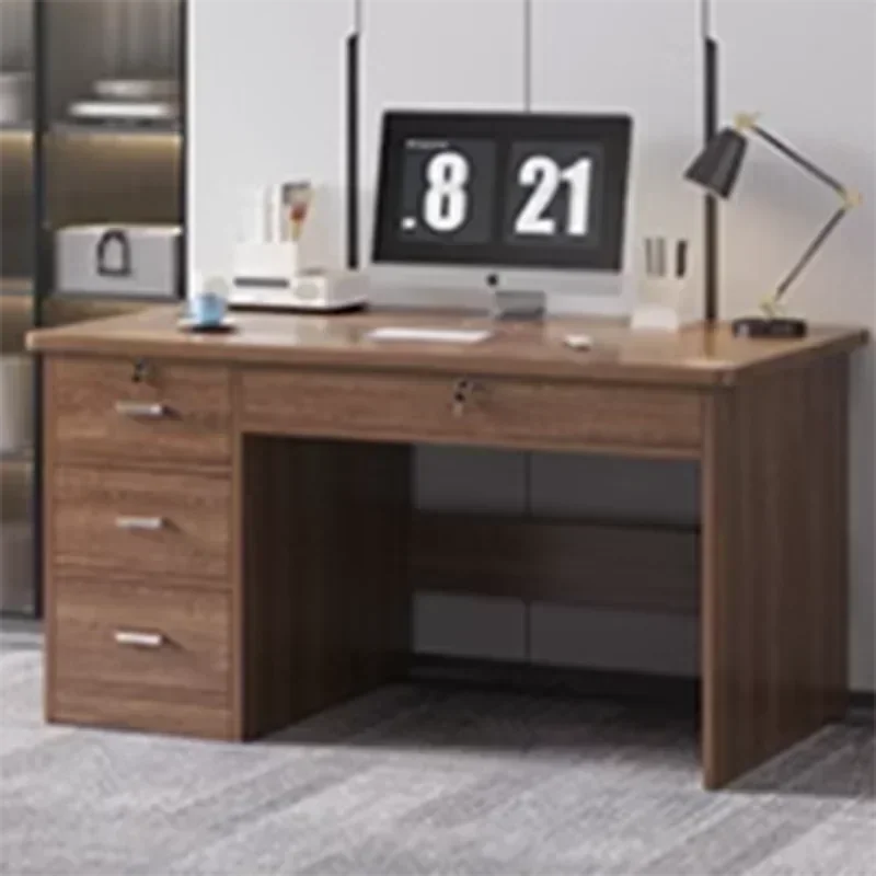

Luxurious Modern Elevation Large Office Table Wooden Waterproof Bedroom Computer Study Drawers Bureau Meuble Furniture