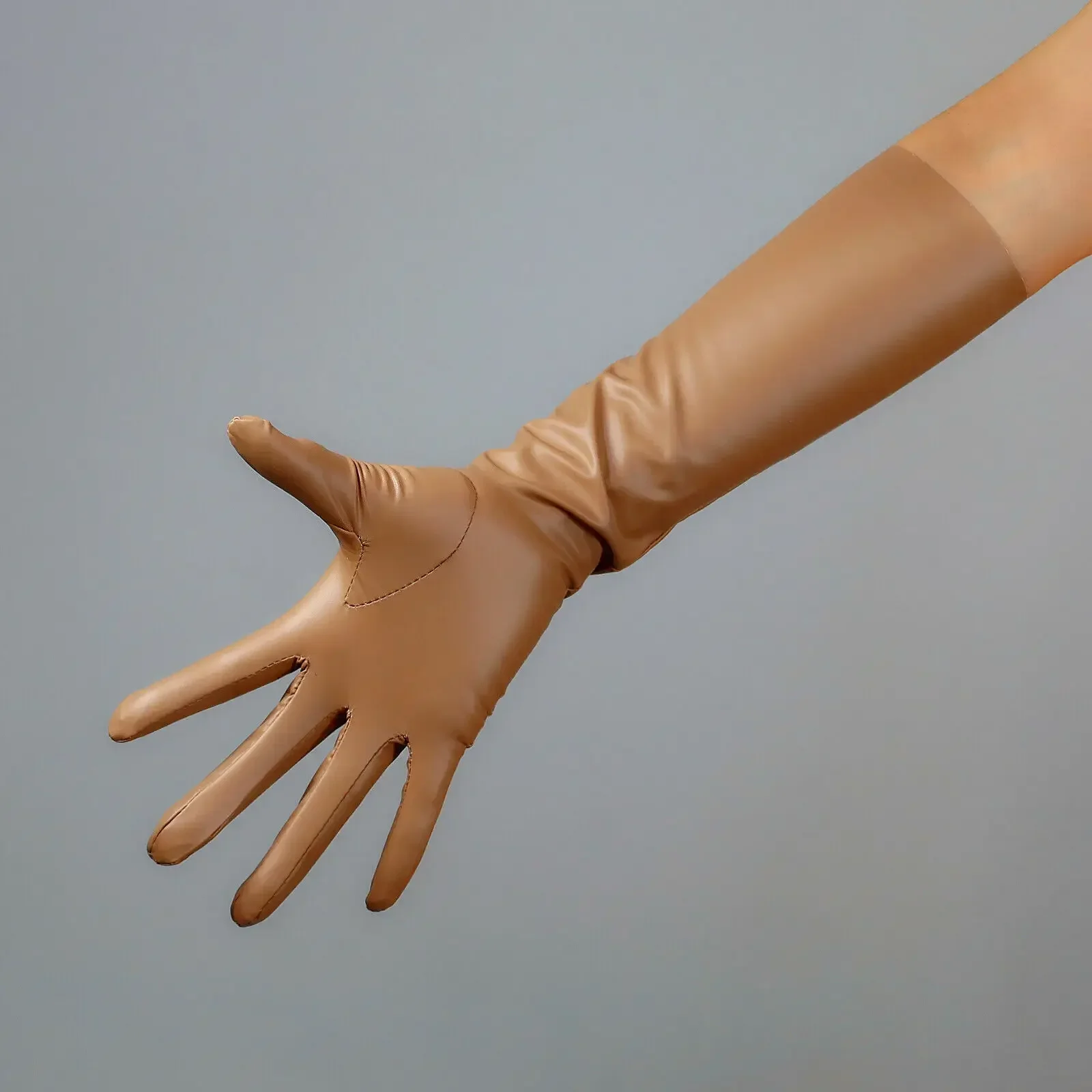 LATEX GLOVES Women Extra Thin 2nd Skin Faux Leather Rubber 16