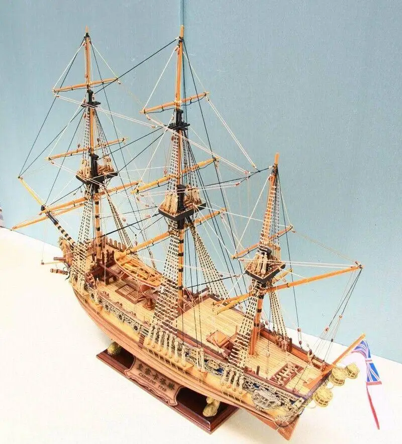 Yuan qing HMS Royal Caroline 1749 Scale 1/50 33\'\' Wooden Ship Model Kits scale