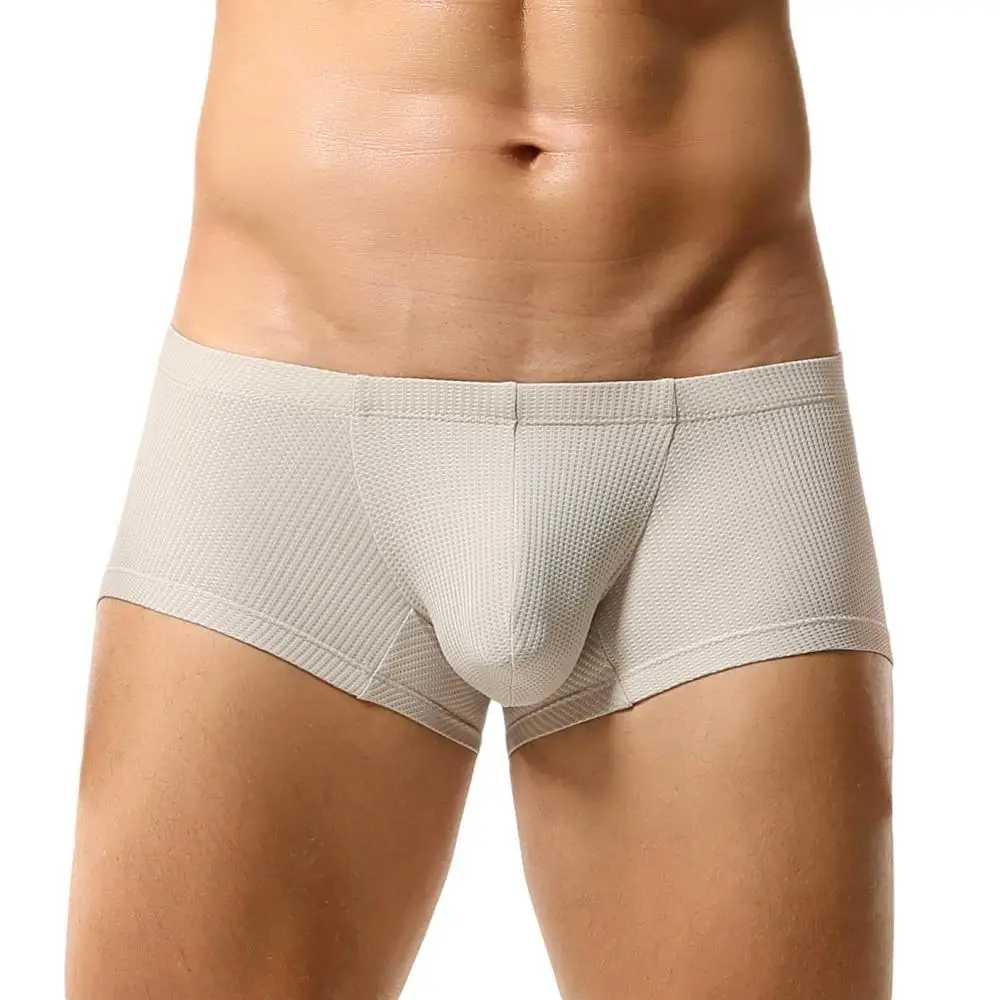 TAUWELL-bóxer de malla transpirable para hombre, ropa interior Sexy de cintura baja, 2023