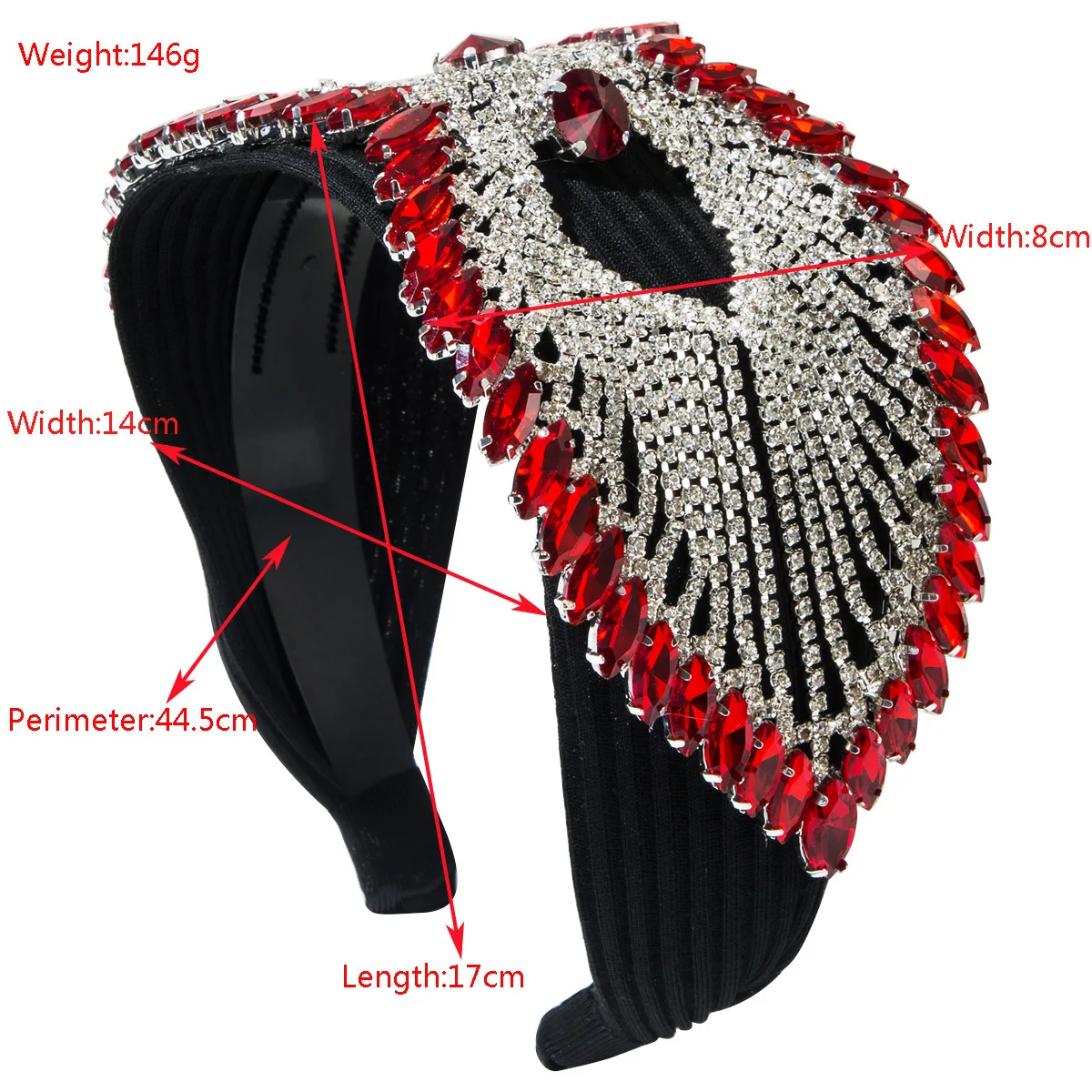 Heavy Industry Light Luxury Diamond-encrusted Chain Headband Wide Edge Press Hair Non-slip Hair Accessories Shiny Trend Premium