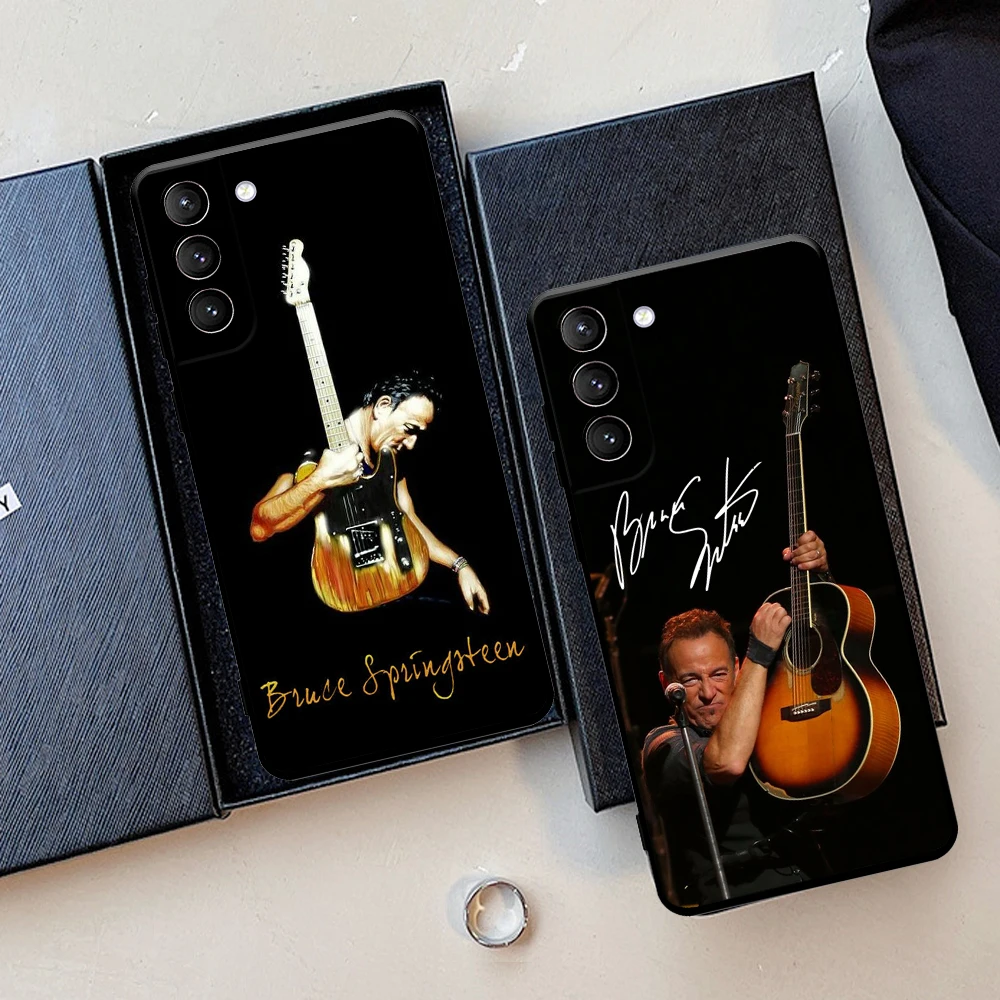 Custodia per telefono con firma Bruce Springsteen per Samsung S22 S21 S20 Pro Plus Ultra S10 S9 S8 Note 20 10 9 cover paraurti Ultra per telefono