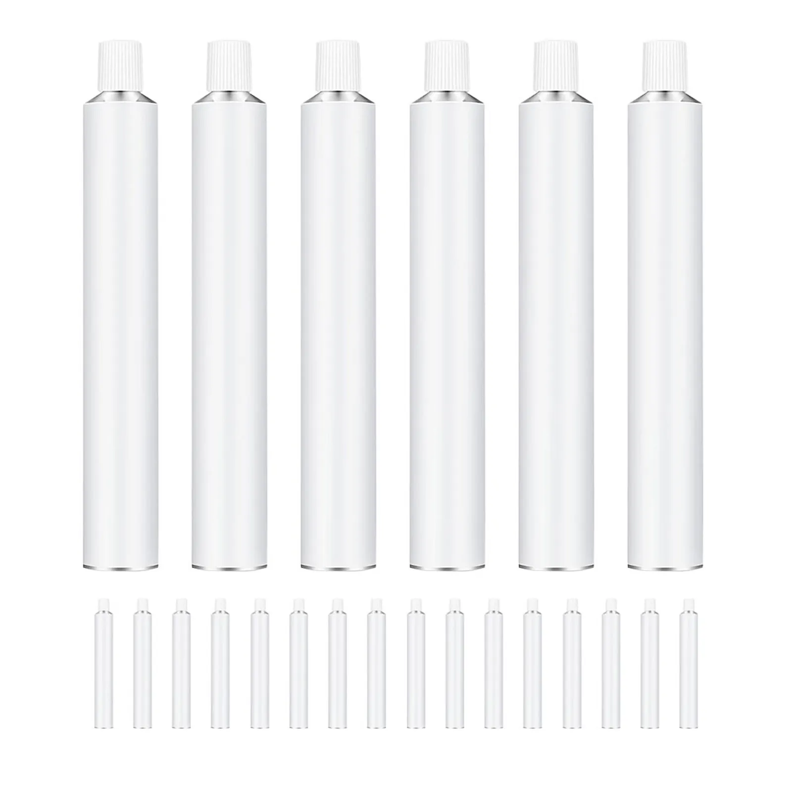 30Pcs Aluminum Paint Tubes Empty 20Ml Refillable Art Containers for Watercolor Gouache Oil Acrylic Paint Storage