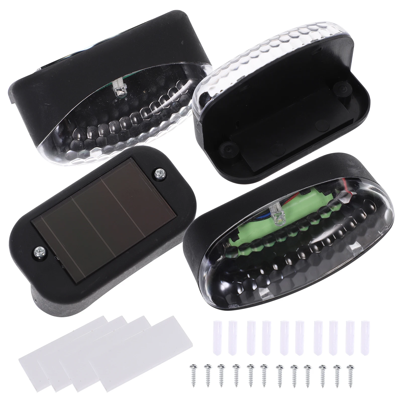 

4 шт. солнечные водонепроницаемые светодиодные светильники для ступеней и лестниц, уличные, на солнечной батарее