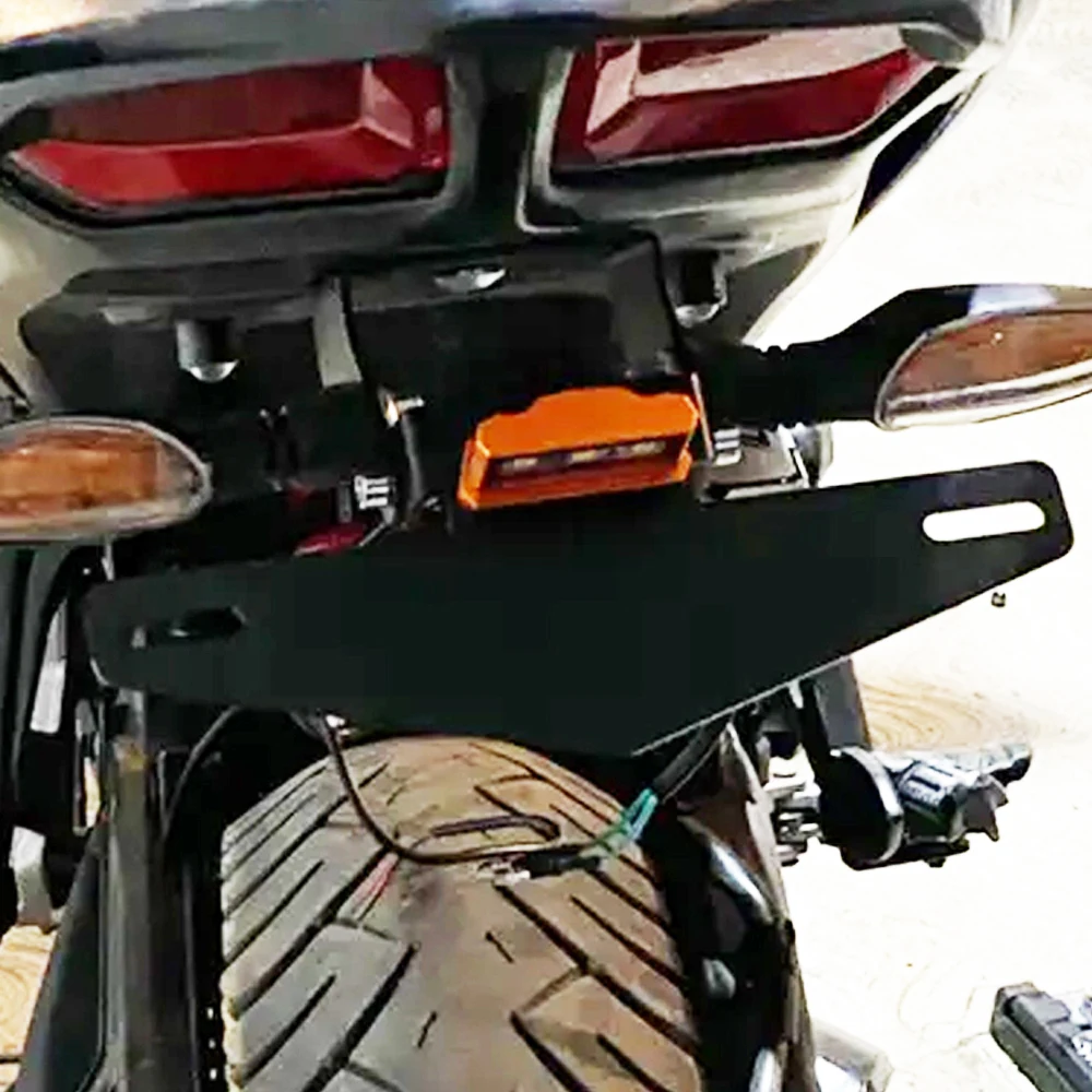 

For DUKE 125 250 390 200 390duke 2017-2023 LED Light Tail Tidy License Plate Holder Motorcycle Accessories Rear License Plate