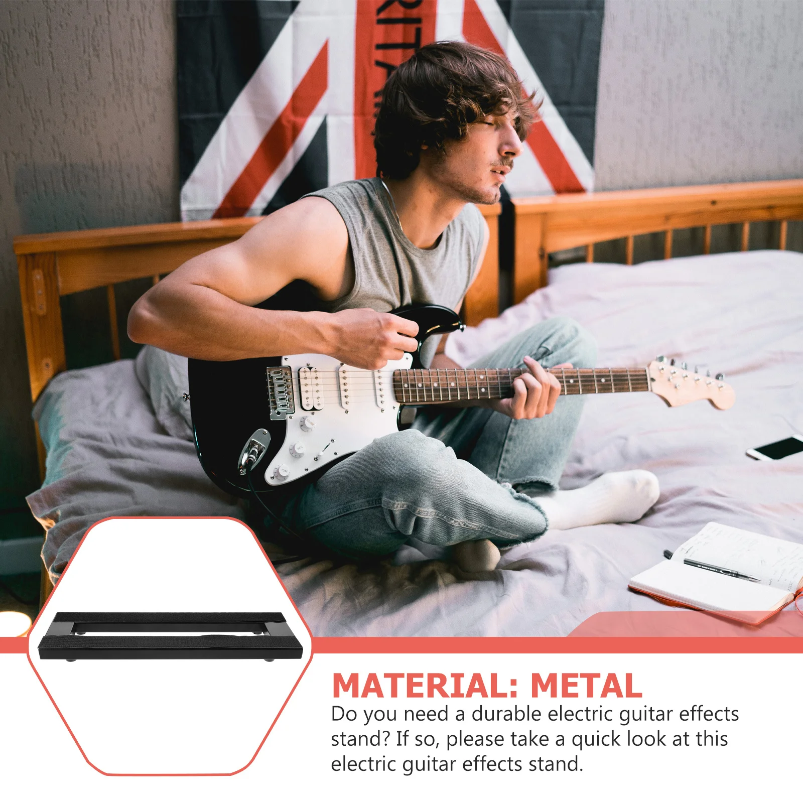 

1 Set Electric Guitar Pedalboard Holder Premium Durable Effects Pedal Board For Stage Practice Guitar Effect Bracket Accessories