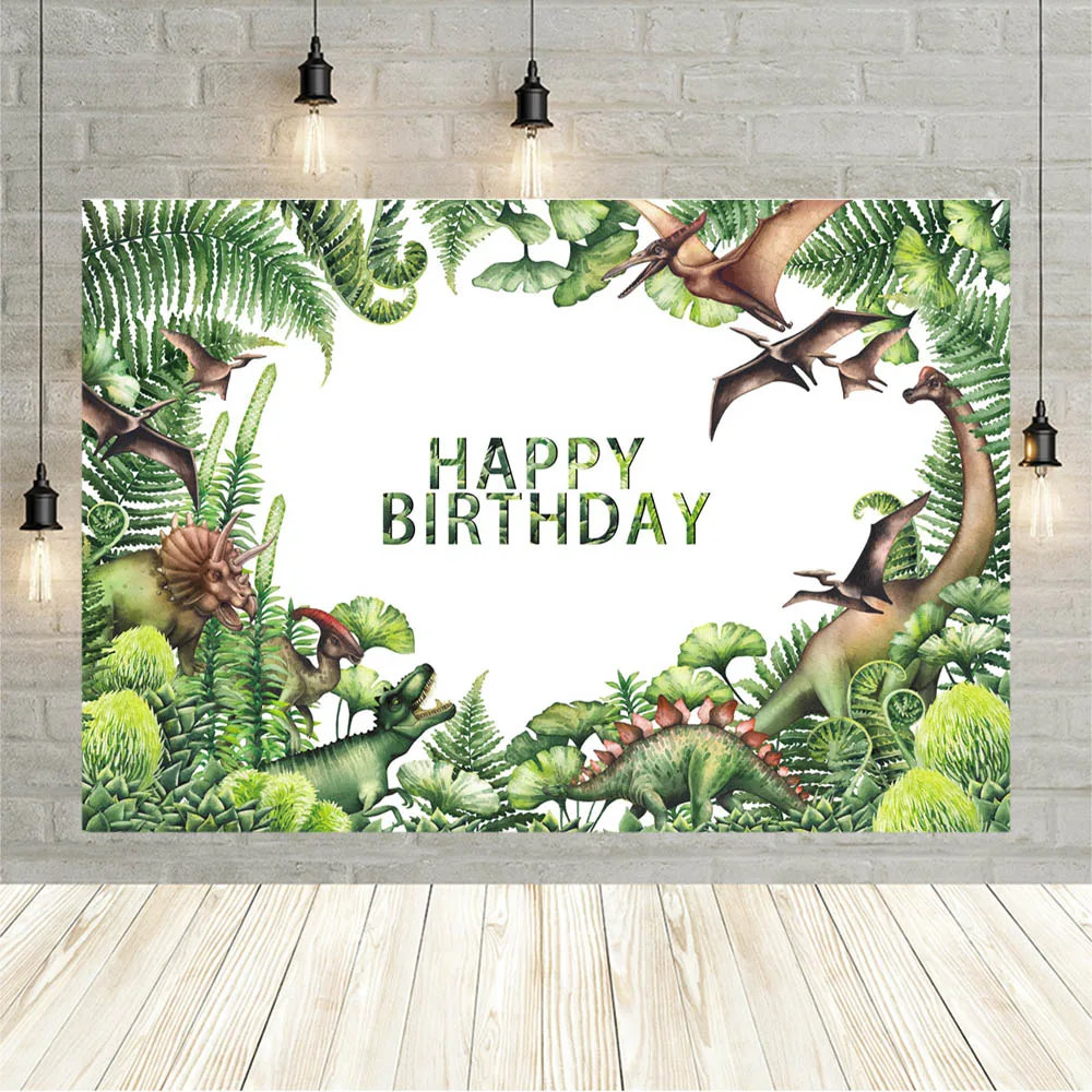 Cậu Bé Khủng Long Trang Trí Sinh Nhật Phông Nền Rừng Sơ Sinh Chụp Ảnh Chân Dung Nền Tùy Chỉnh Poster Ảnh Phòng Thu Photophone