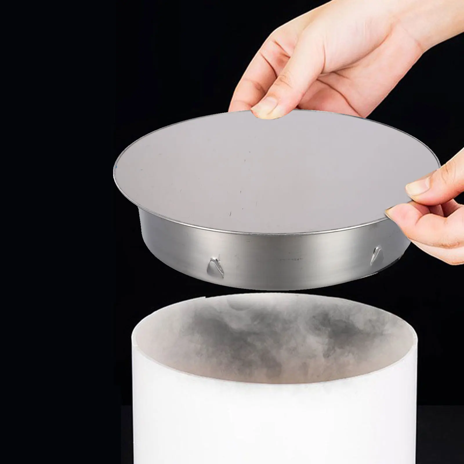 Chimney Hole Cover Stove Pipe Cover 200MM Stainless Steel Kitchen Sewer Pipe for proof Cover For 190mm-200mm Pipe