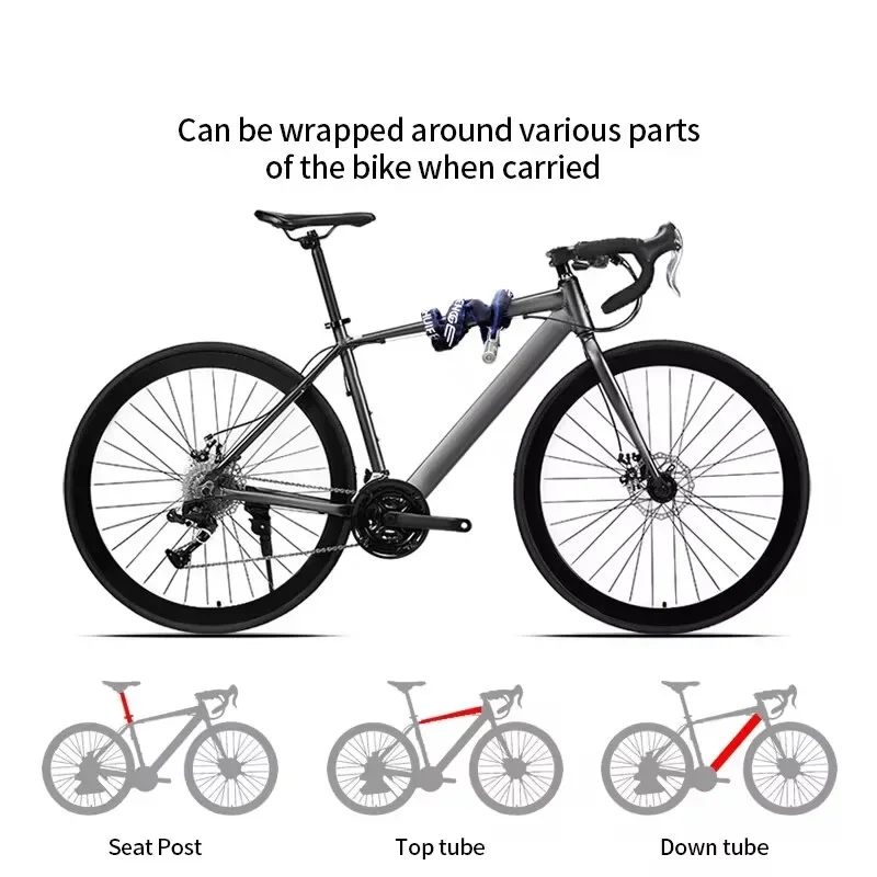 Bike Chain Lock with Lighter Weight and Stronger Security, Anti-Theft Bicycle Lock for Road Mountain Bikes image 6