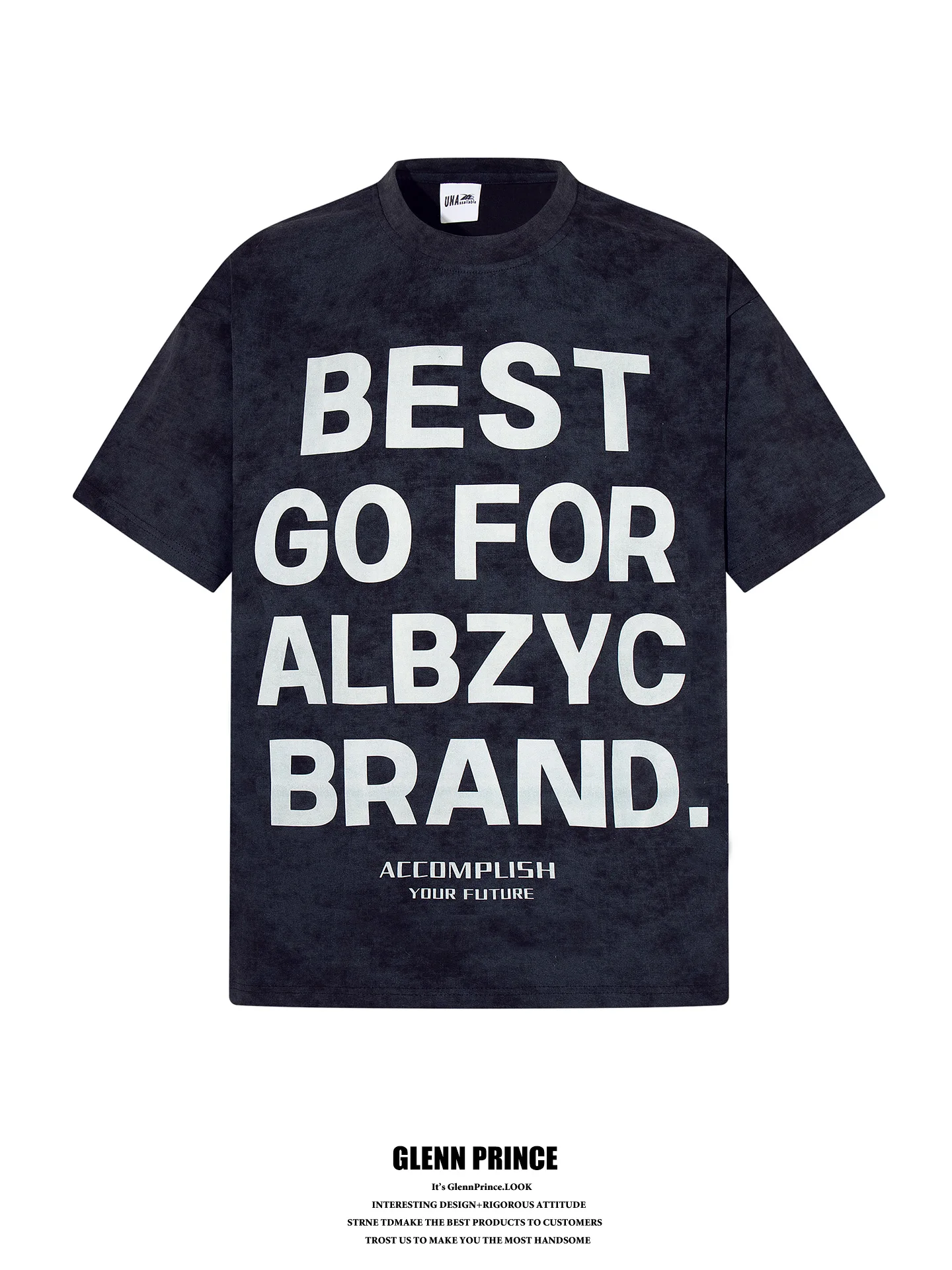 

Street Style Tie Dye Letter Print Short Sleeve Men's T-Shirt Summer Design Unique Couple Cotton Breathable round Neck Top