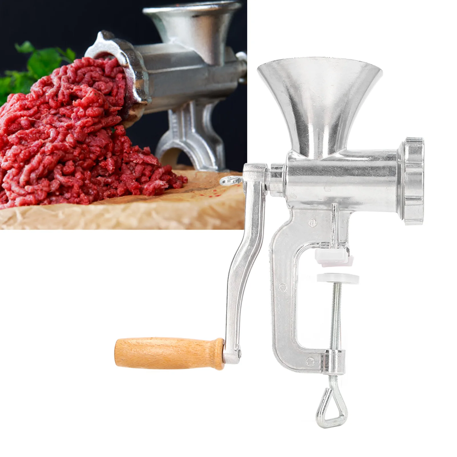 Multifunctional Meat Grinder Aluminum Alloy Manual Household Kitchenware Mixer for Sausage Filling Multifunctional Meat Grinder