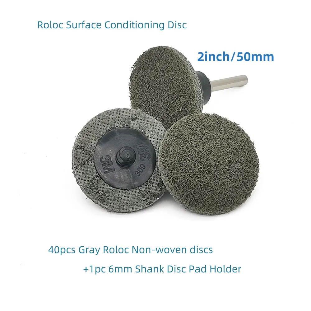 20Pcs 2 inch Roll Quick Change Discs Surface Conditioning Discs Sanding Disc for Surface prep, Paint Stripping, Grinding