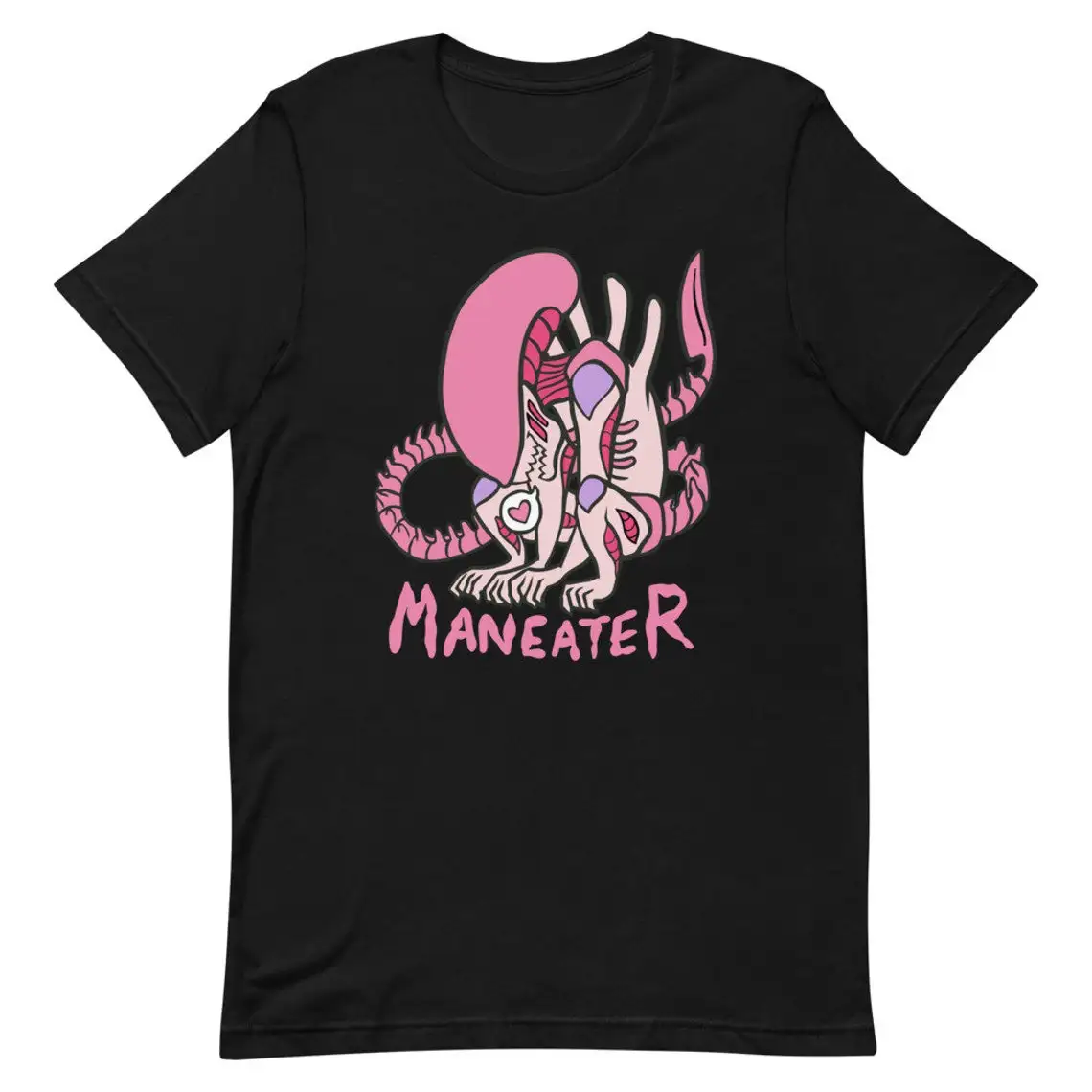 Pink Xenomorph Alien Movie Ellen Ripley Graphic T-Shirt Retro Horro Sci-Fi LV-426 Wayland-Yutani Unisex Vintage Short-Sleeve Tee