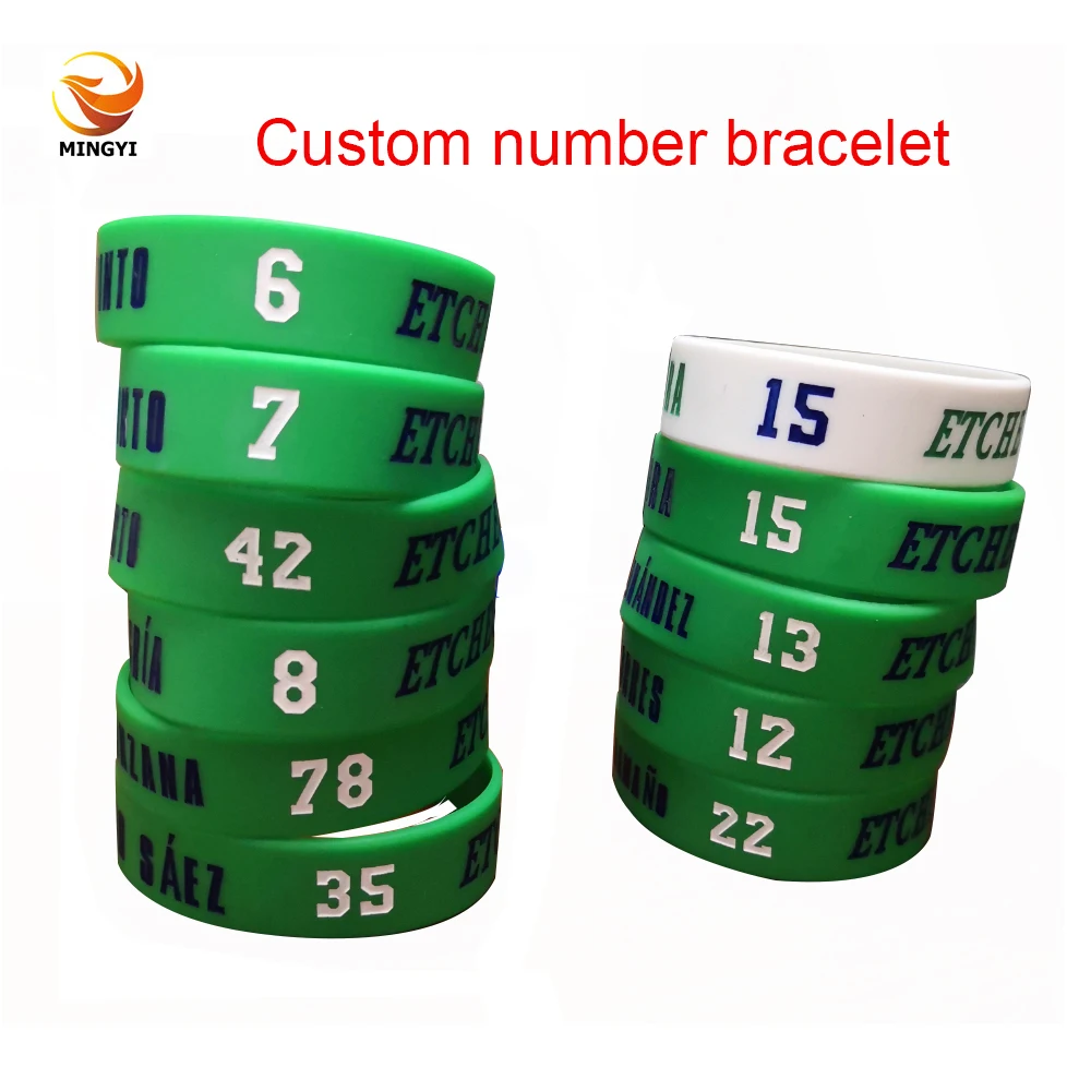 1 Stück graviert personal isierte benutzer definierte Armband sos id Armband Telefon nummer Silikon DIY Band für Geburtstags feier Ereignisse Anti-Lost – Detail 8