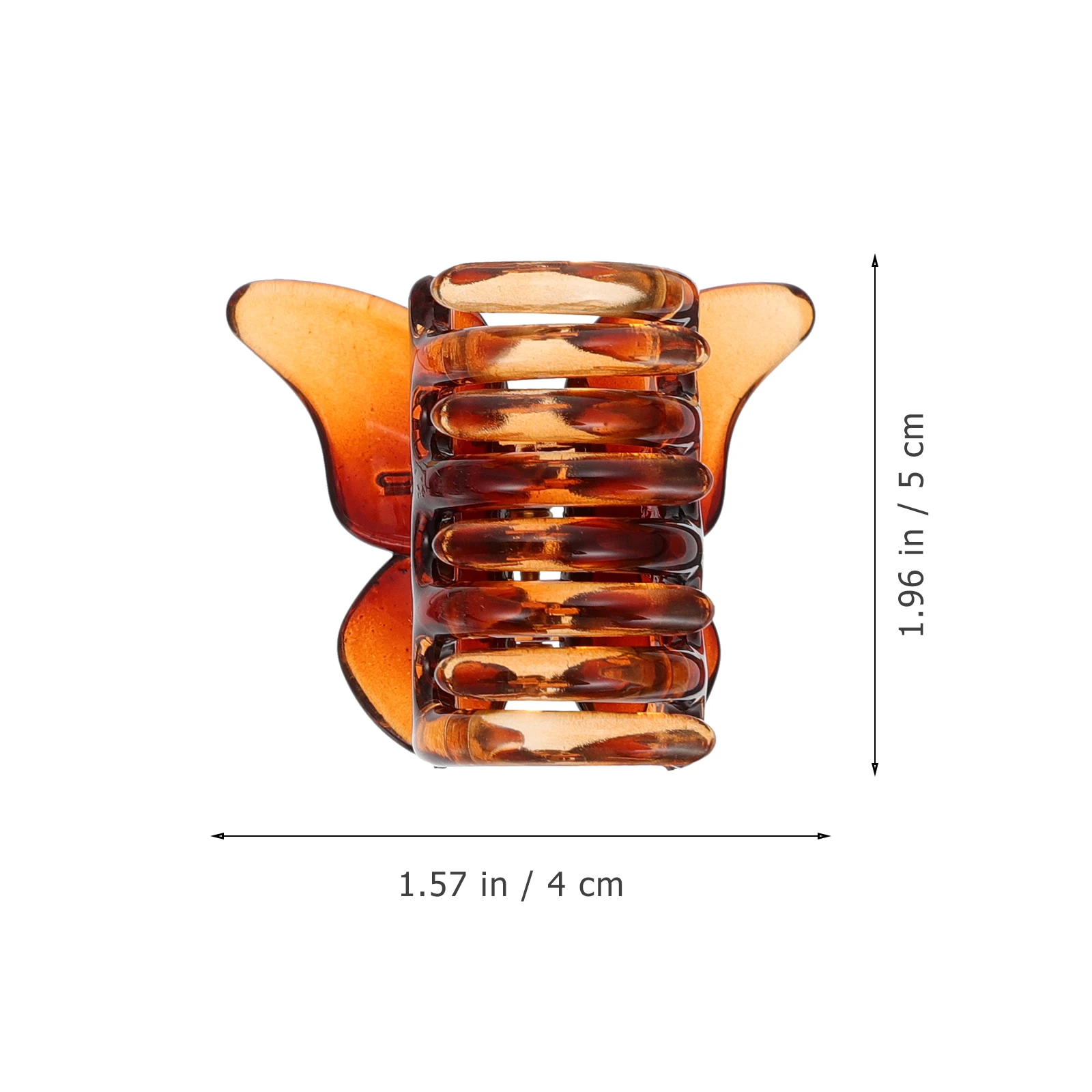 

6 Pcs Hair Claw Clip Colorful Butterfly Jaw Clamps Clear Plastic Everyday Use Office Outing Gifts