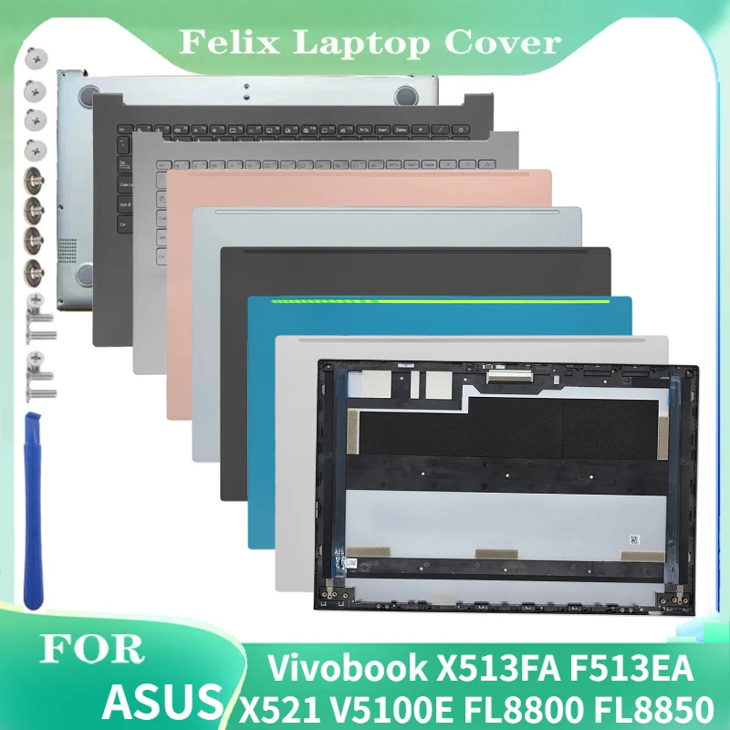 New Back Cover Top Case For ASUS Vivobook X513FA F513EA X521 V5100E FL8800 FL8850 Laptop LCD Back Cover Palmar cushion bottom