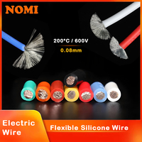 1M/5M Ultra Soft Silicone Wire High Temperature Flexible Copper Heat-resistant cable 30 28 26 24 22 20 18 16 15 14 13 12 10 AWG