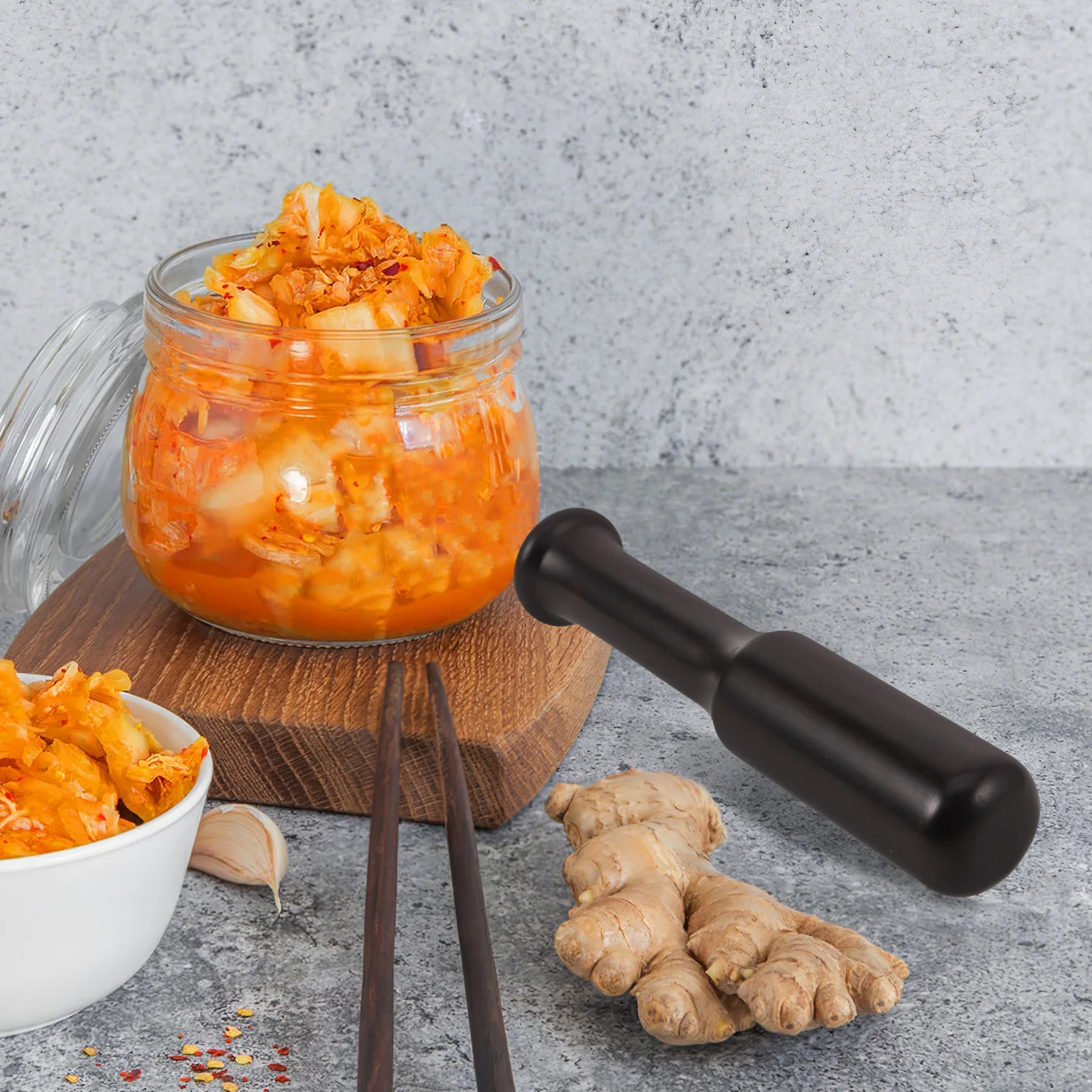 

Wooden Sauerkraut Pounder Tamper Vegetable Fermentation Grinding Rod Food Masher Pestle Tool for Kimchi Pickle Jar