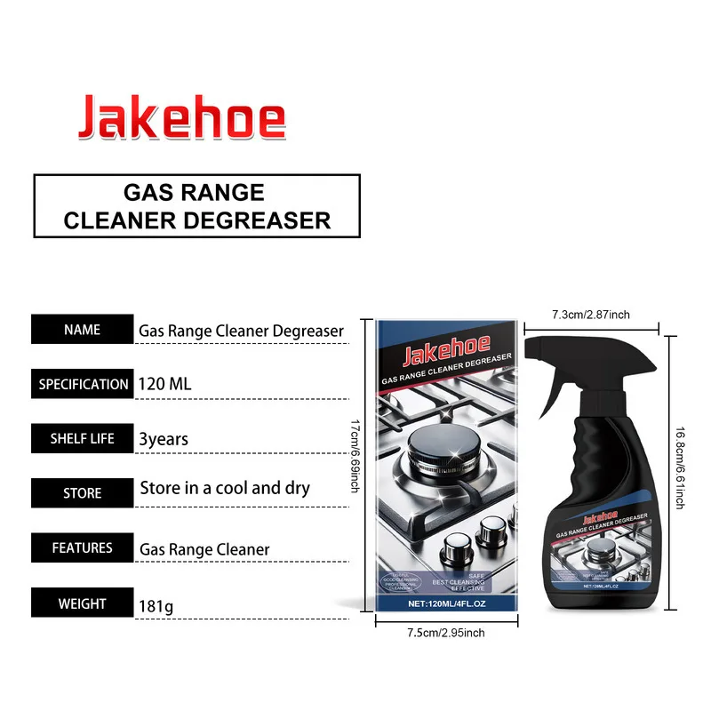 Detergente per fornelli a gas Sgrassatore multifunzionale per piani cottura a gas Il efficiente smacchiatore per olio rende le stufe pulite e luminose