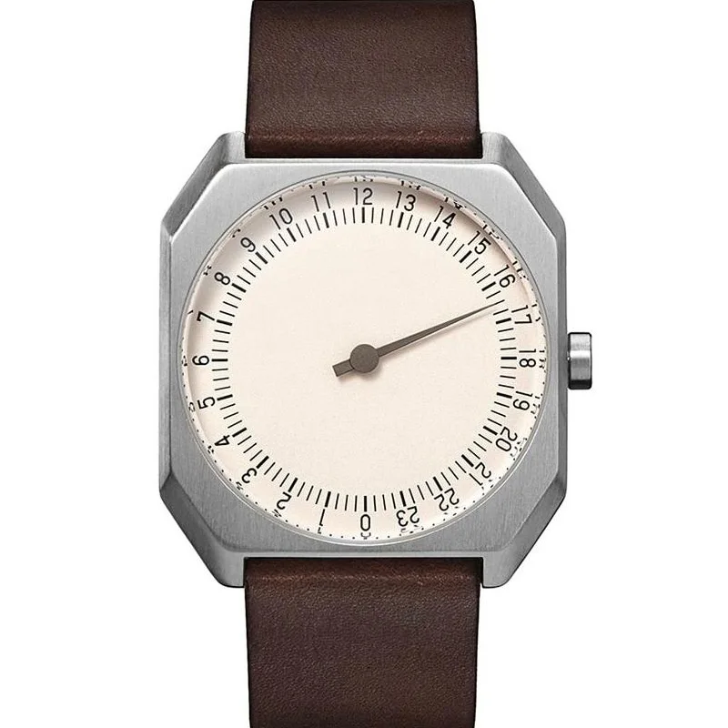 

Мужские ретро-часы с кварцевым механизмом Swiss Movement — 24-часовой дизайн, винтажные минималистичные наручные часы, модный аксессуар для мужчин